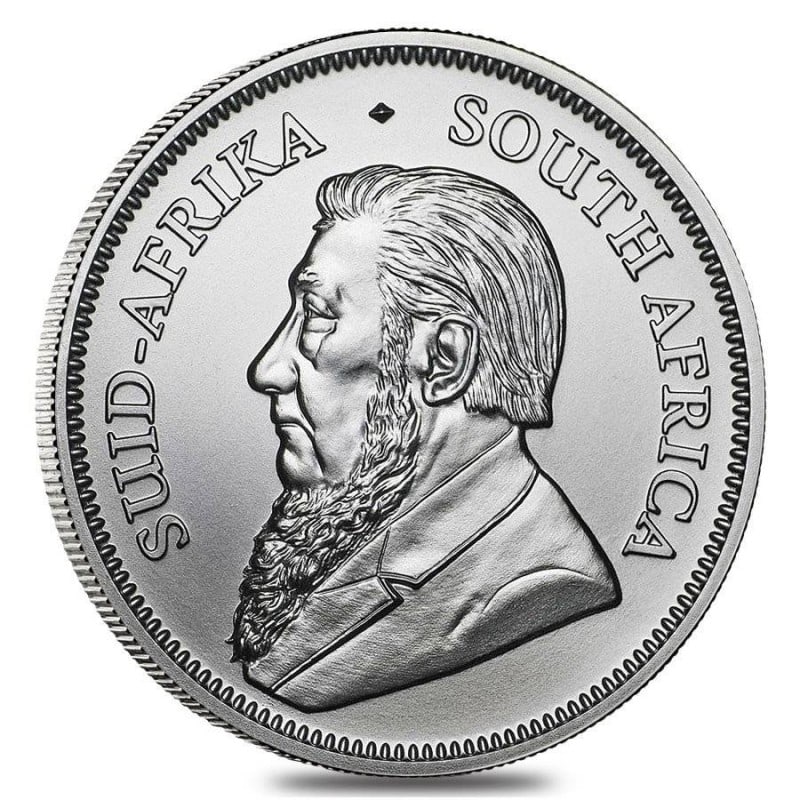 Ontwerp van 1 troy ounce zilveren Krugerrand munt