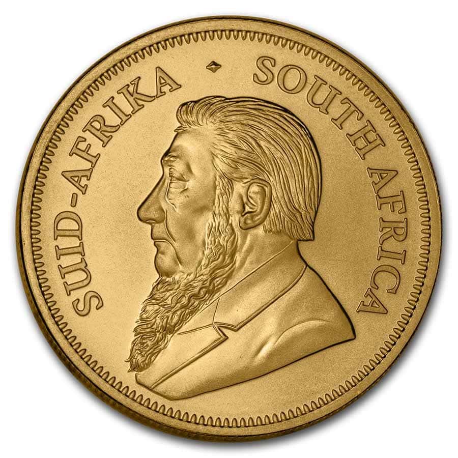 Ontwerp van 1 troy ounce gouden Krugerrand munt