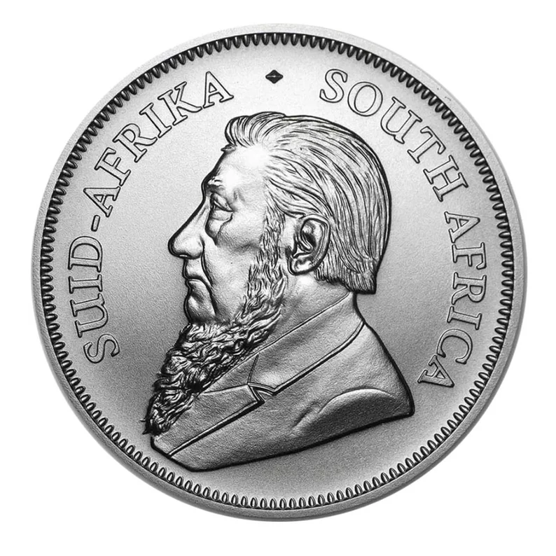 Ontwerp van 1 troy ounce zilveren Krugerrand munt 2023