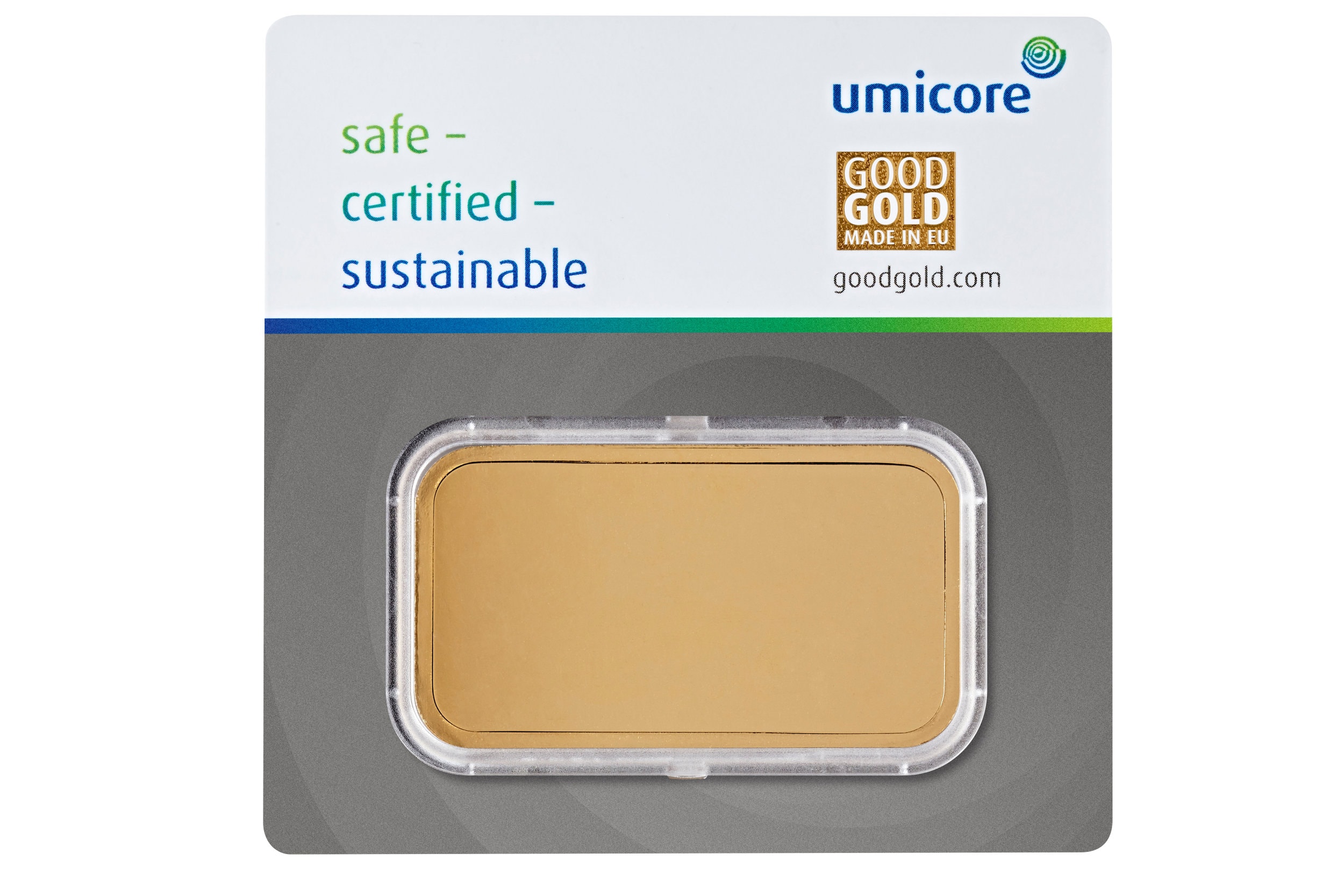 Ontwerp van Umicore goudbaar 100 gram