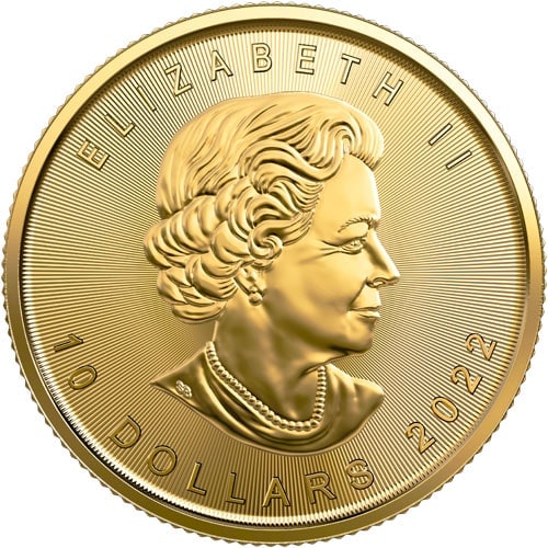 Ontwerp van 1/4 troy ounce gouden Maple Leaf munt 2023