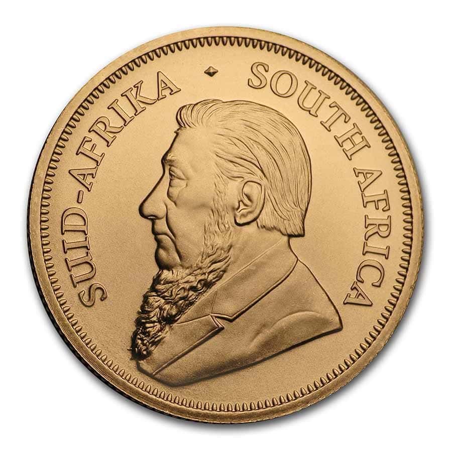 Ontwerp van 1/4 troy ounce gouden Krugerrand munt 2023