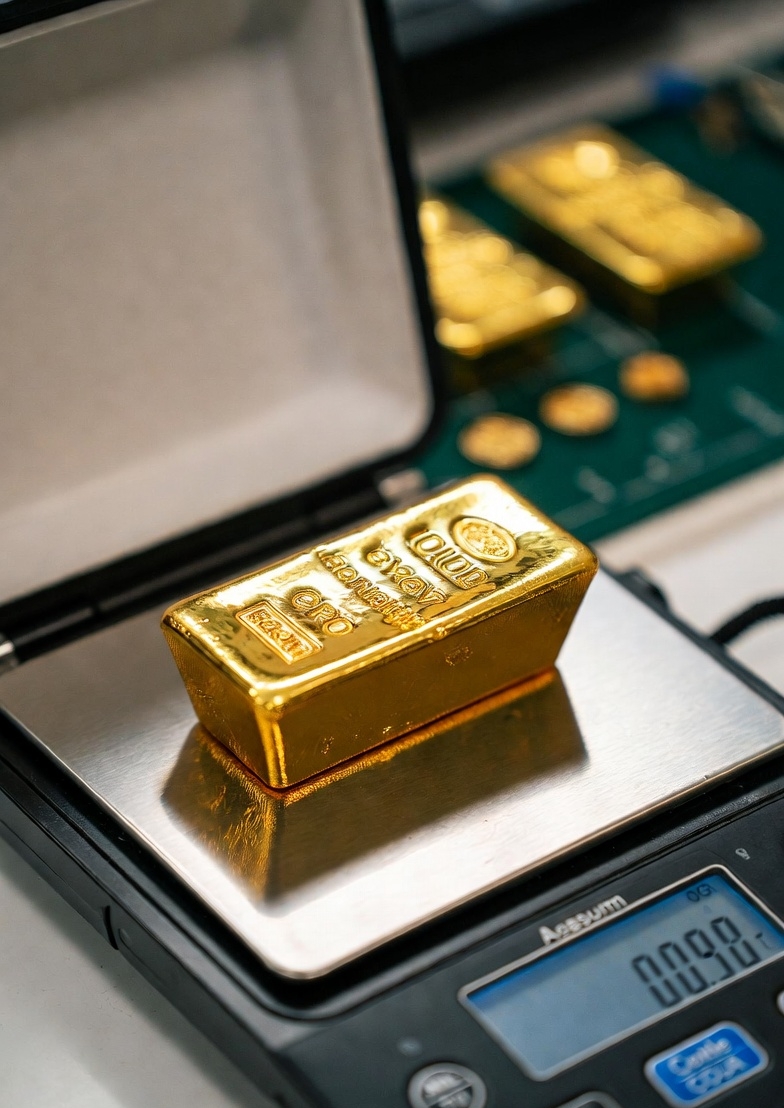 Hoeveel weegt een goudstaaf?